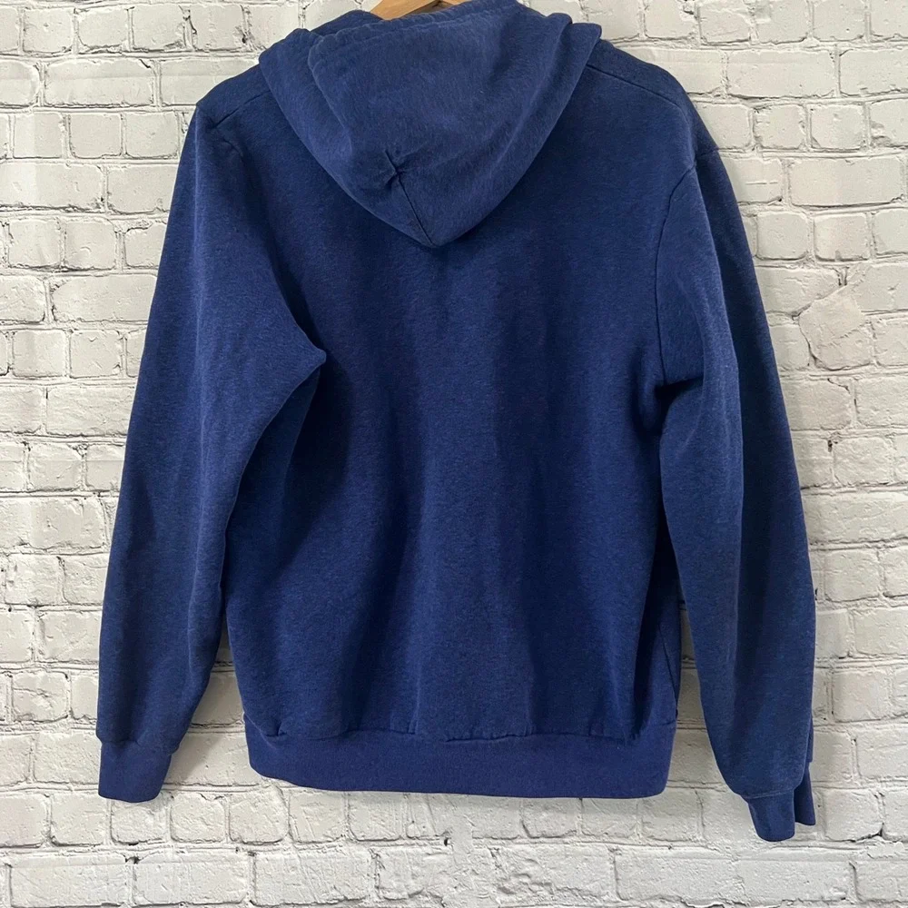American Apparel Navy Blue Heather Zip Up Hoodie Size Medium Made in USA